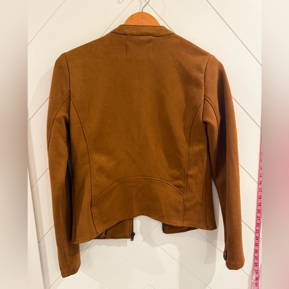 NWOT Costes Basic Suedine Biker Suede Jacket Size: Medium - Picture 8 of 13